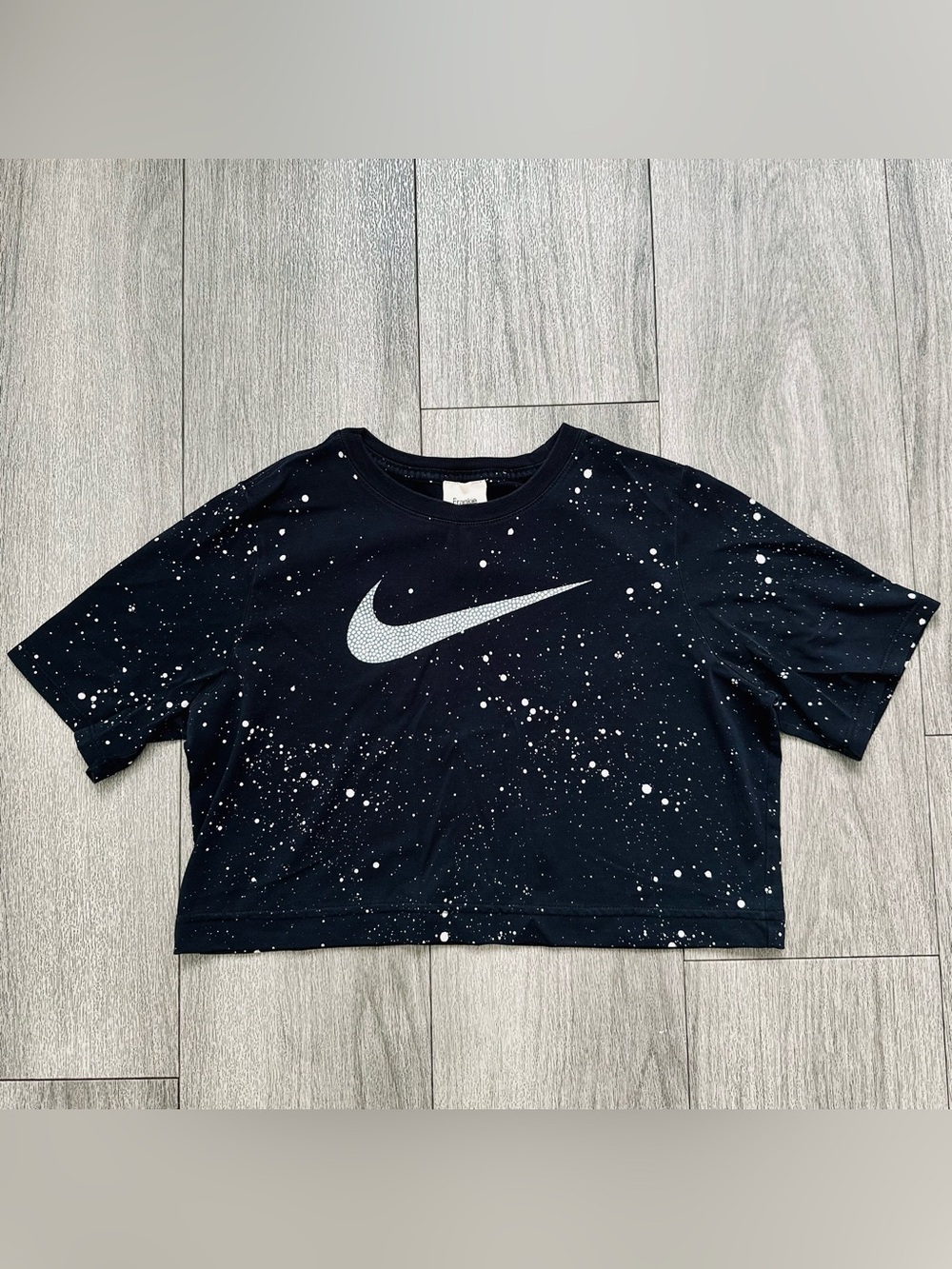 Frankie Collective Reworked Nike Crop Tee XS Paint Splatter